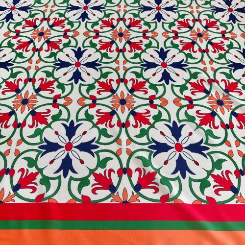 Tecido Estampado Crepe Evolve mandalas colors 