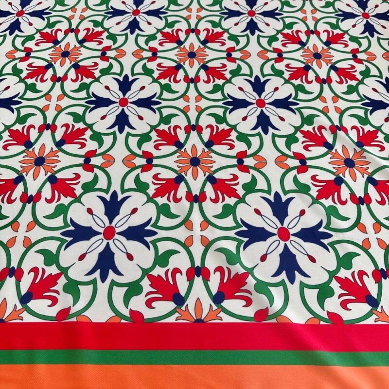 Tecido Estampado Crepe Evolve mandalas colors 