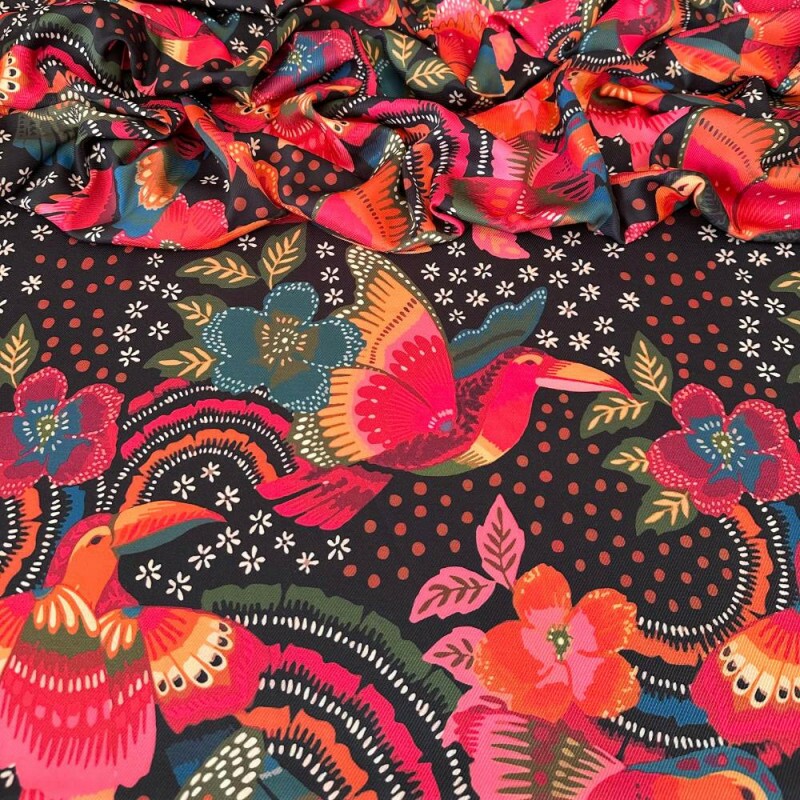 Tecido Estampado Crepe Evolve 241 - Atacado