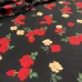 Tecido Estampado Crepe Evolve rosas red - Atacado 