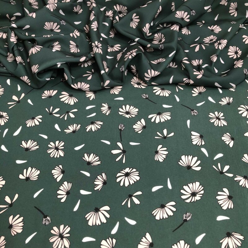 Tecido Estampado Viscoseda bem me quer - Atacado