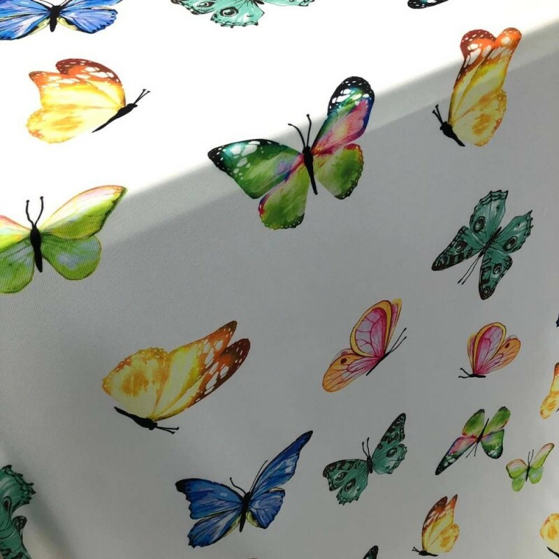 Tecido Estampado Viscose eco premium borboletas 