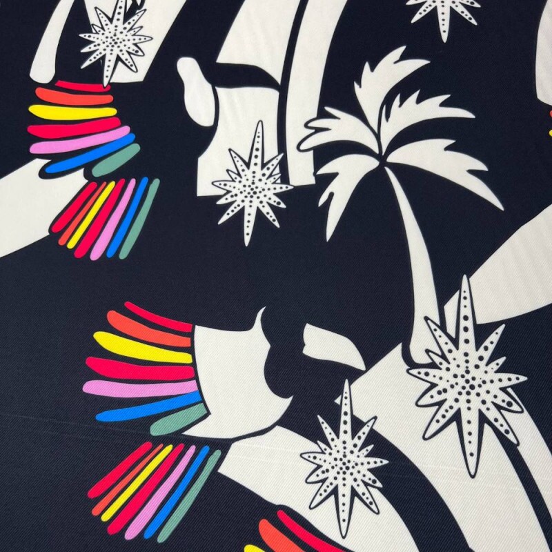 Tecido Estampado Crepe Evolve festa no nordeste